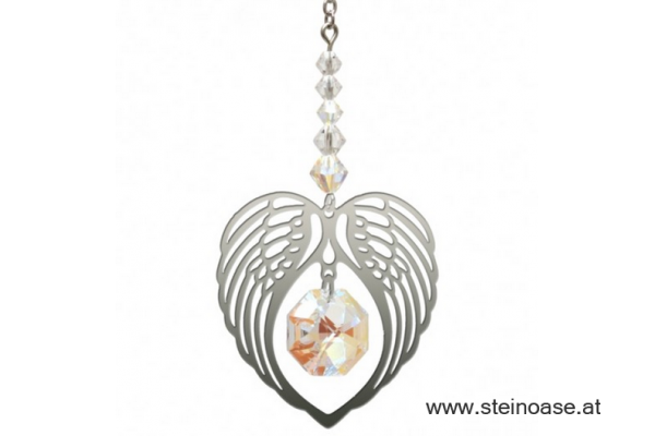 Angel Wing Heart Swarovski AURORA